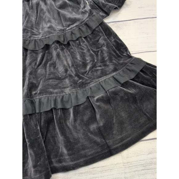 8 Hanna Andersson Black Velour Twirl Dress - Picture 3 of 6